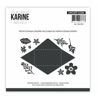 Dies - Collection Nude & Wild - Enveloppe fleurie - Les Ateliers de Karine