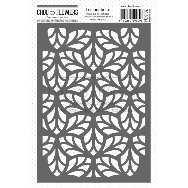Pochoir - Chou & Flowers - Forêt enchantée - Feuille2