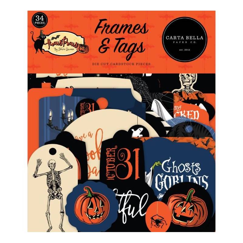 Die Cuts - Carta Bella- Frames & Tags - Hocus Pocus