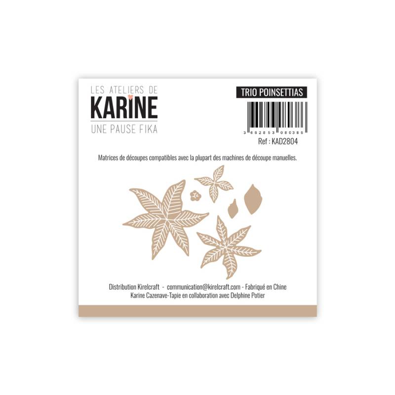 Dies - Trio Poinsettias - Collection Une Pause Fika- Les Ateliers de Karine