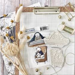 Tampons EZ - Chou & Flowers - Storybook - Ourson à la maison