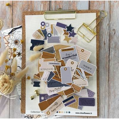 Duo Etiquettes - Chou & Flowers - Storybook - Die-cuts feuillages