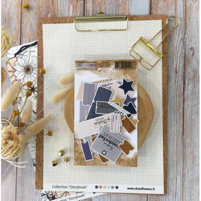 Duo Etiquettes - Chou & Flowers - Storybook - Die-cuts feuillages