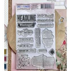 Tampons Clear - Newspaper- Chou & Flowers