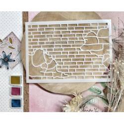 Pochoir - Chou & Flowers - Mur de briques