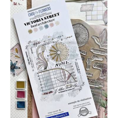 Tampons Clear - Chou & Flowers - Fond architecture