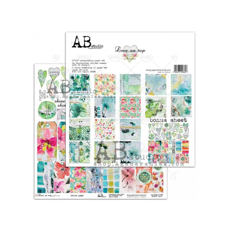Pack Papiers 30 x 30 - ABstudio- Love on Top