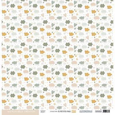 Kit Papiers Imprimés Florilèges - A Petits Pas - Boy - 30.5 X 30.5