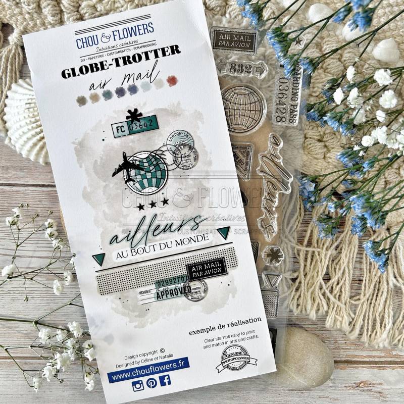 Tampons Clear - Air mail - Chou & Flowers