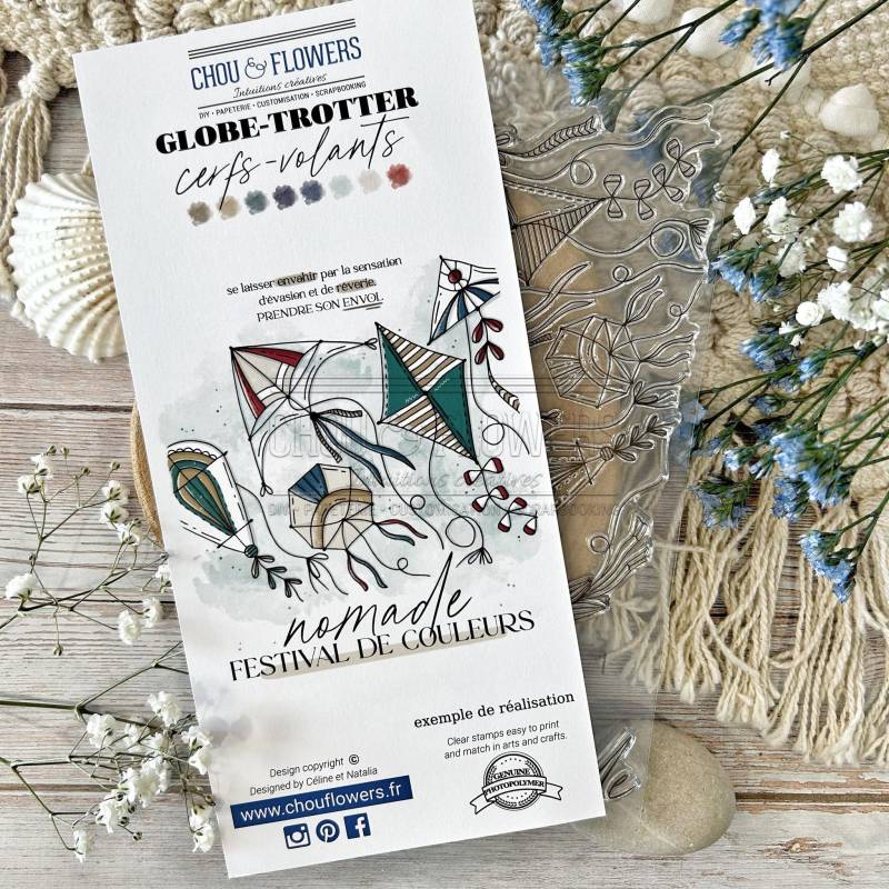 Tampons Clear - Cerfs volants - Chou & Flowers