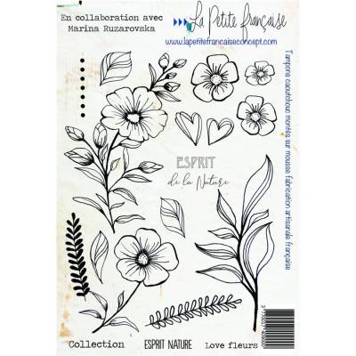 Tampon Cling - Love Fleurs - Esprit nature - La petite française