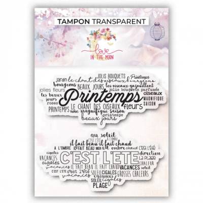 Set de tampons Clear - Love in the Moon - Printemps & Eté