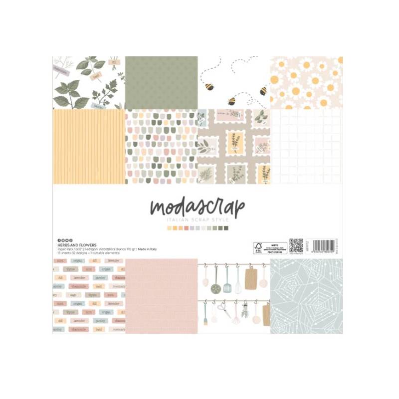 Fleurs & Herbes - Paper Pack 30.5 cm x 30.5 cm - Modascrap