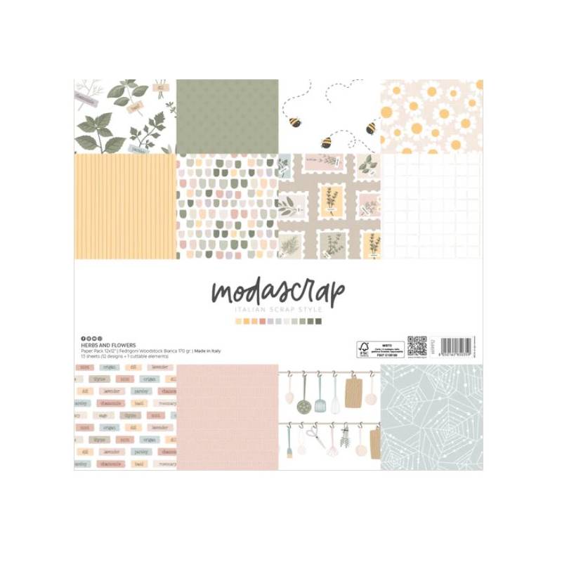 Fleurs & Herbes - Paper Pack 30.5 cm x 30.5 cm - Modascrap