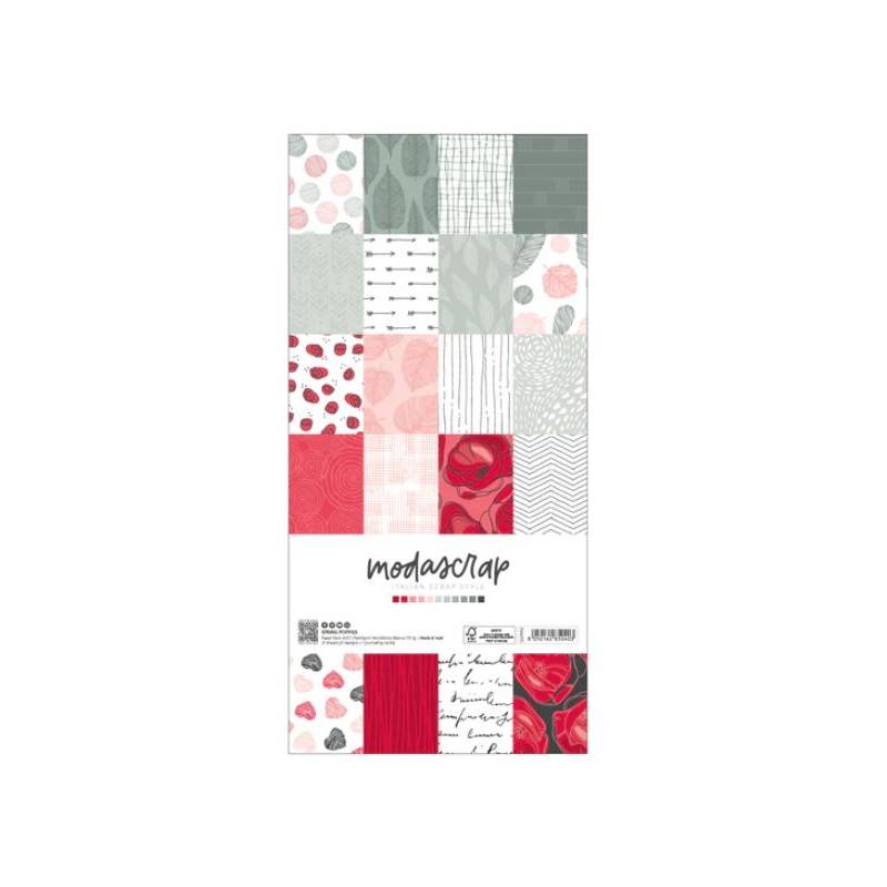 Coquelicot de printemps - Paper Pack 30.5 cm x 15.2 cm - Modascrap