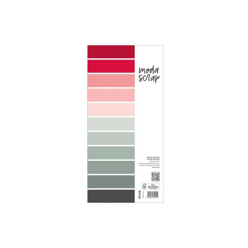 Palette - Coquelicot de printemps - Paper Pack 30.5 cm x 15.2 cm - Modascrap