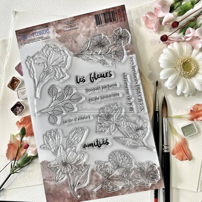 Tampons Clear - Les fleurs - Soleil Levant - Chou & Flowers