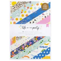 Pack de papiers 15x20cm - American Craft - Life of the Party - Avec Dorure