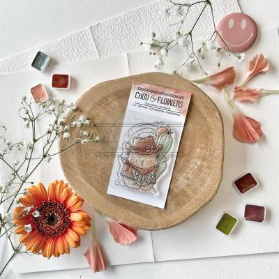 Tampons Clear - Doudou Cowboy Peace & Love - Chou & Flowers