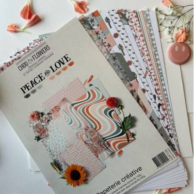 Papeterie créative - Peace & Love - Chou & Flowers