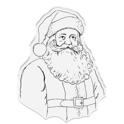 Tampons clear - Santa Claus, Christmas Rose