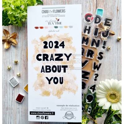 Tampons Clear - Alphabet Rock - It's always tea time - Chou & Flowers