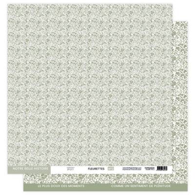 Kit Papiers Fleurettes - A Petits Pas - Florilèges - 30.5 X 30.5