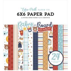 Pack Papier 15.2 x 15.2 - Echo park - Baby on Board - Garçon