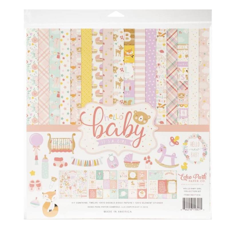 Pack 30x30 - Echo Park - Hello Baby, it's a girl!