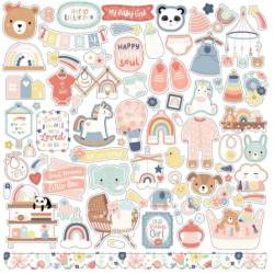 Stickers 30.5 x 30.5 - Echo Park - Baby on Board - Fille