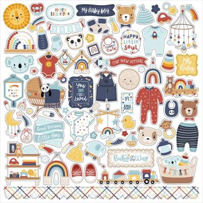 Stickers 30.5 x 30.5 - Echo Park - Baby on Board - Garçon