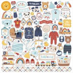 Stickers 30.5 x 30.5 - Echo Park - Baby on Board - Garçon