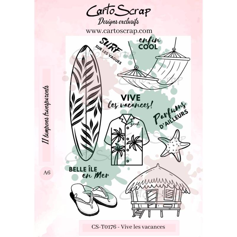 Tampons CartoScrap - Vive les vacances