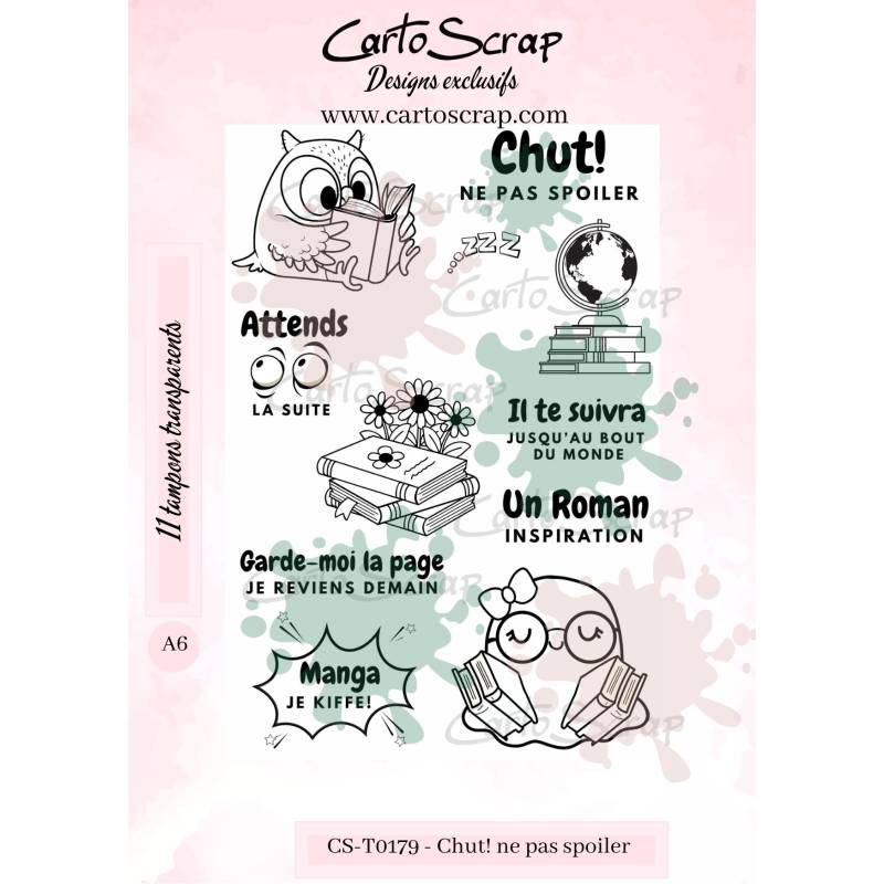Tampons CartoScrap - Chut, ne pas spoiler