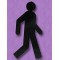 Sujet en plexiglas - Silhouette Homme qui marche