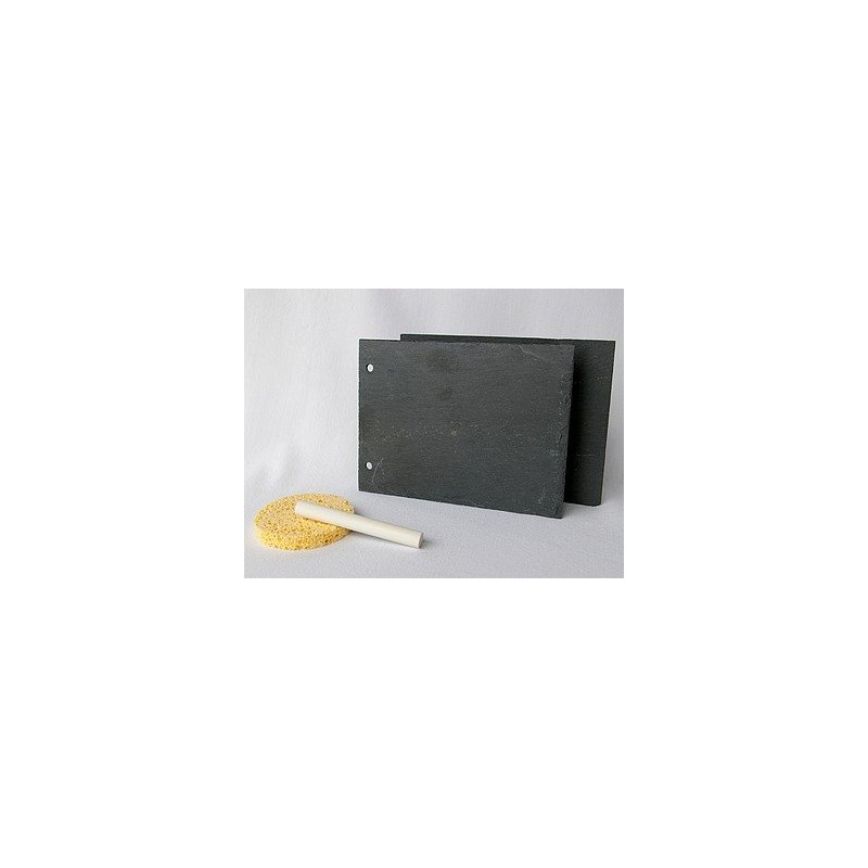 Support en ardoise - Rectangle 11x15 cm 2 trous largeur - 2 pc