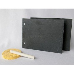 Support en ardoise - Rectangle 11x15 cm 2 trous largeur - 2 pc