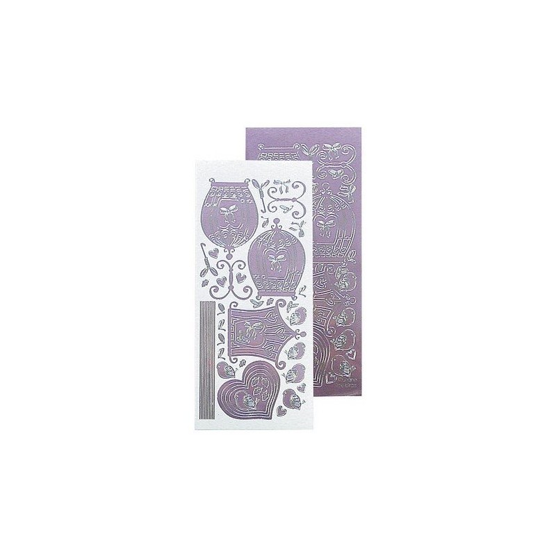 Stickers Peel-off - Cages d'oiseaux - Mauve Miroir