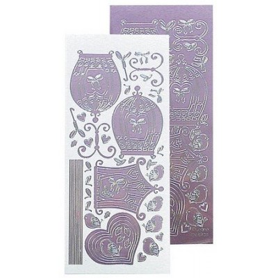 Stickers Peel-off - Cages d'oiseaux - Mauve Miroir