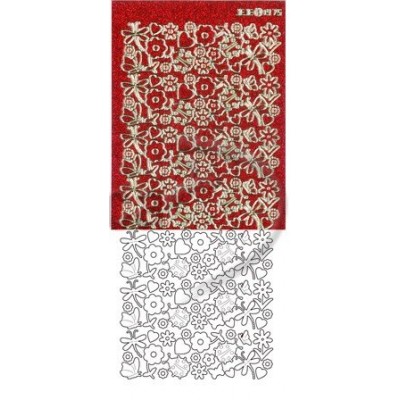 Stickers Peel-off - Fleurs & Coccinelle - Rouge Diamant