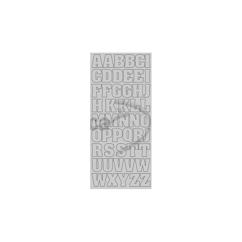 Stickers Peel-off - Alphabet Grand - Argent