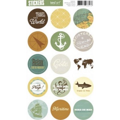 Stickers Ronds Kesi'Art - Bord de Mer