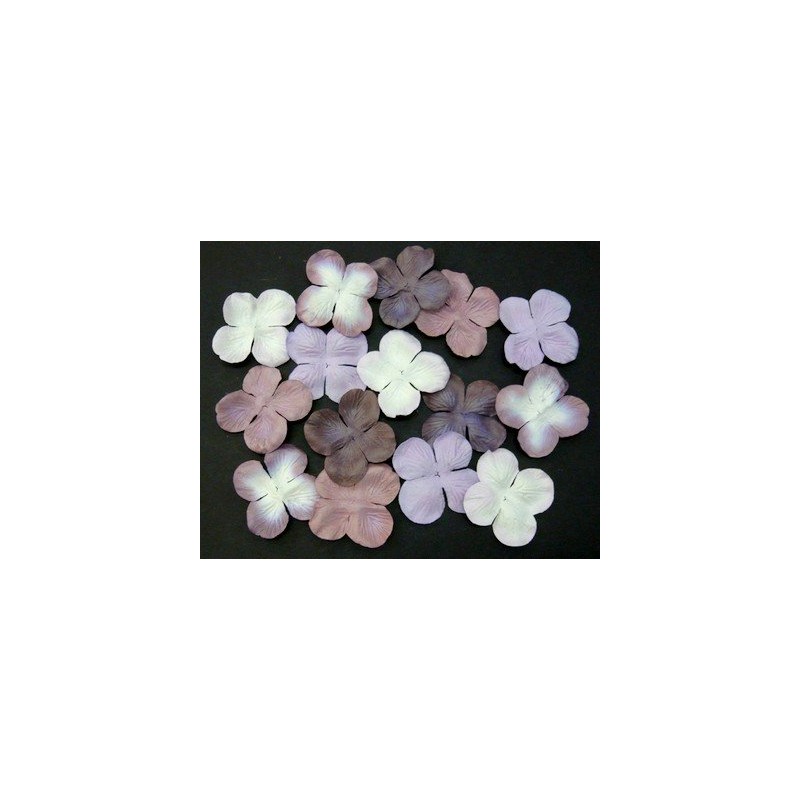 Fleurs Hydrangea 50 mm - Mix Violets (100 pièces)