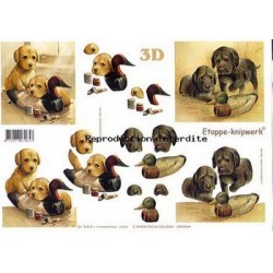 Image Carterie 3D - Chiots & Canards en bois