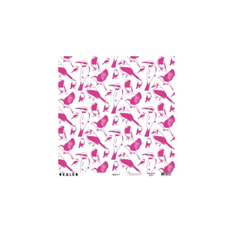 Papier KALK - Oiseau Fuschia