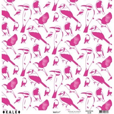 Papier KALK - Oiseau Fuschia