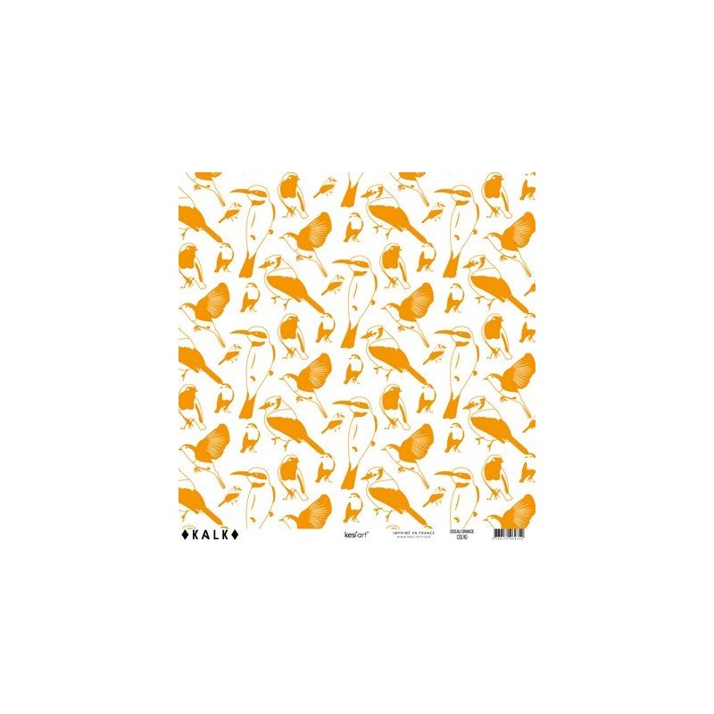 Papier KALK - Oiseau Orange