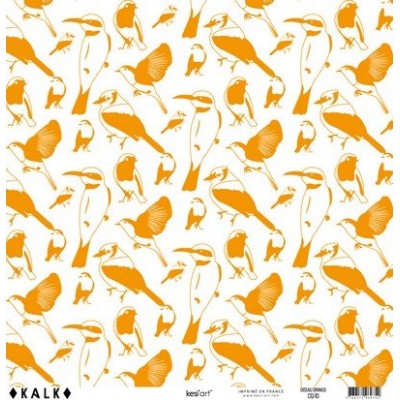 Papier KALK - Oiseau Orange