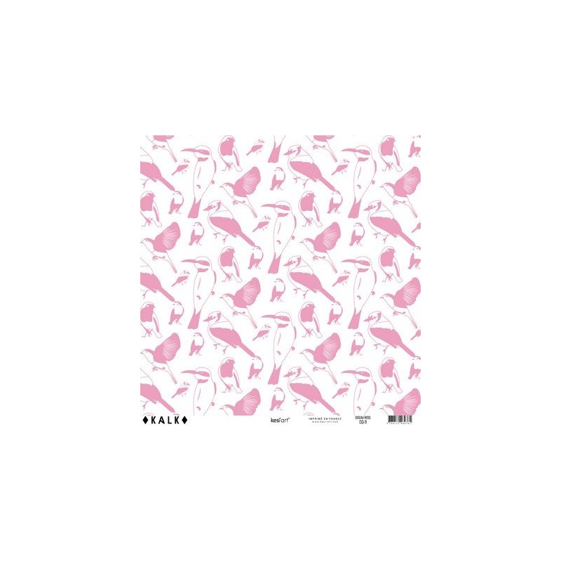 Papier KALK - Oiseau Rose