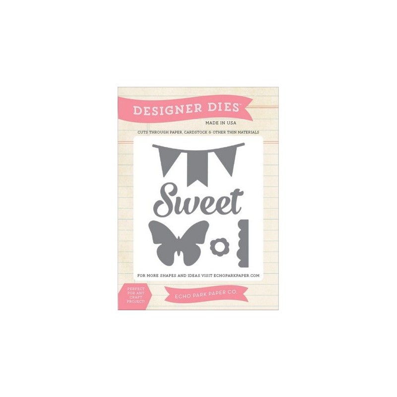 Die Echo Park - Designer Dies - Sweet, Butterfly, Banner Die